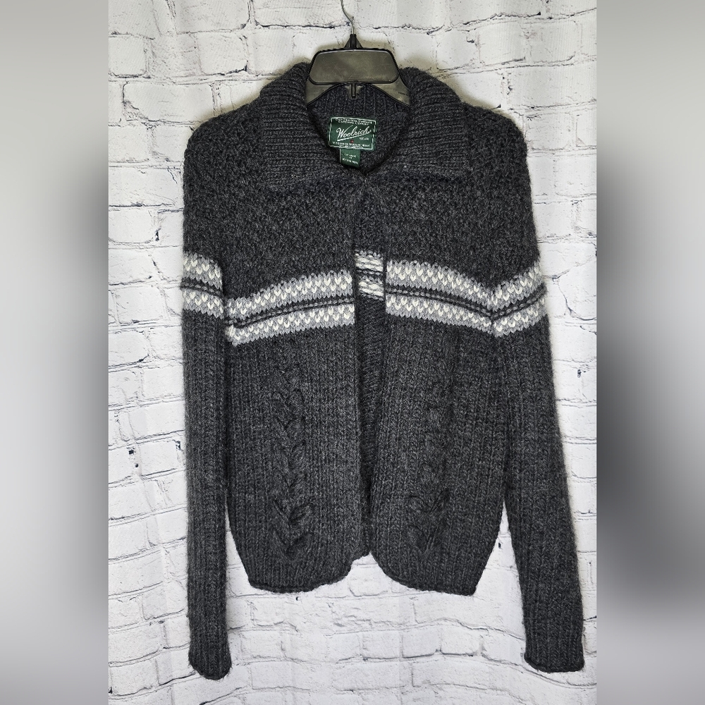 Woolrich Women's Gray Wool/‎ Lambs Wool Cardigan Size Medium